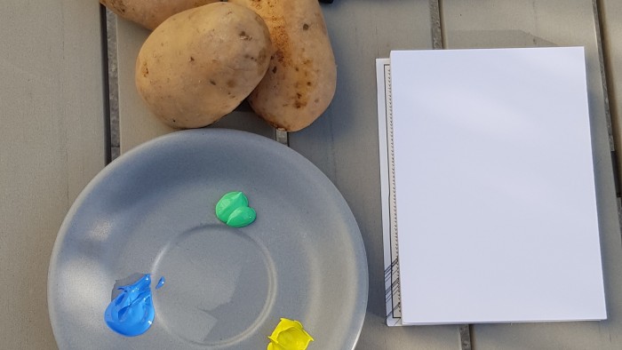 Material Kartoffeldruck