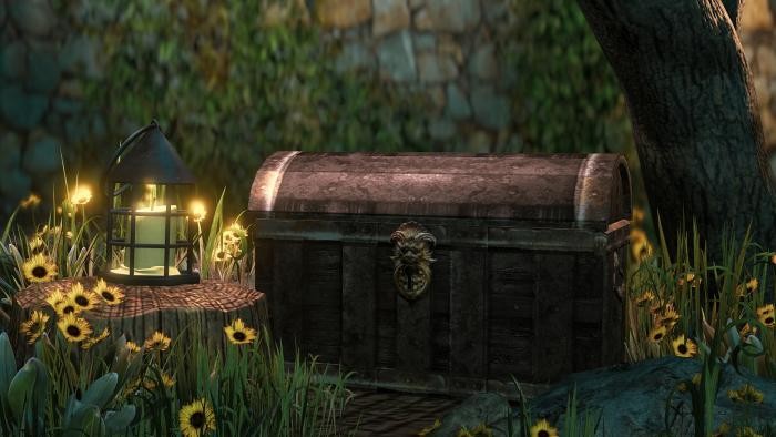 Schatzkiste im Wald Schatzkiste im Wald